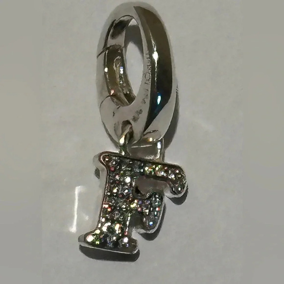 Ippolita Glamazon 925 silver and diamond charm Letter F.  NWOT - Picture 1 of 14